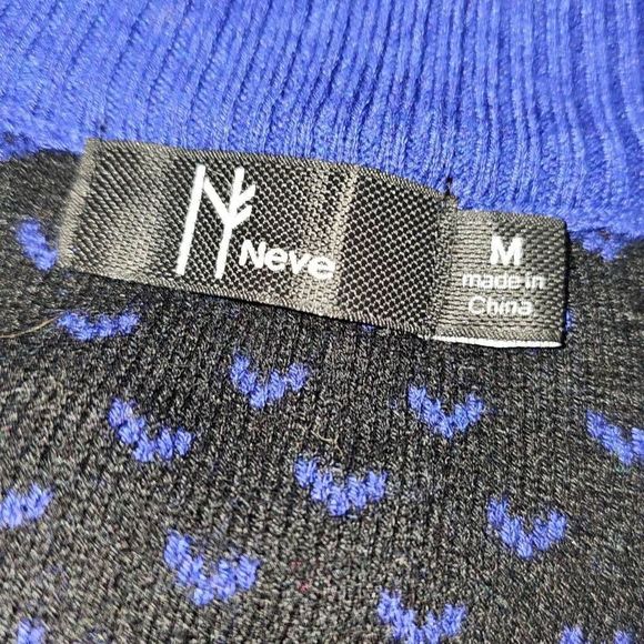 Neve Womens Wool Blend 1/4 Zip Pullover Sweater Medium - Picture 3 of 4